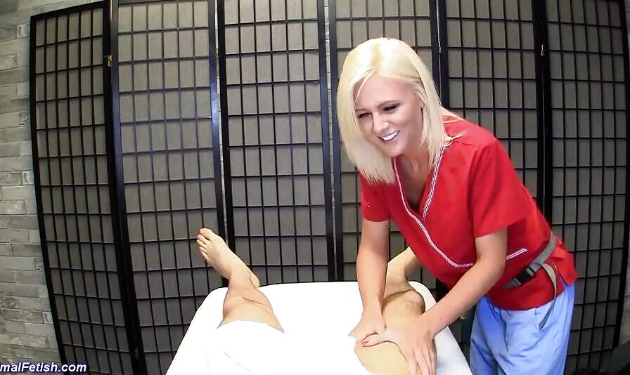 Happy ending edging massage